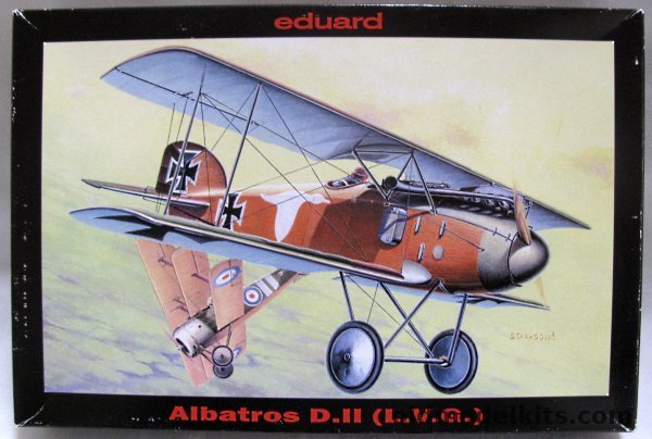 Eduard 1/48 Albatros DII (D-II) (LVG) - with Mask Set- with markings for Two Jasta 9 Aircraft from 1917, 8080 plastic model kit